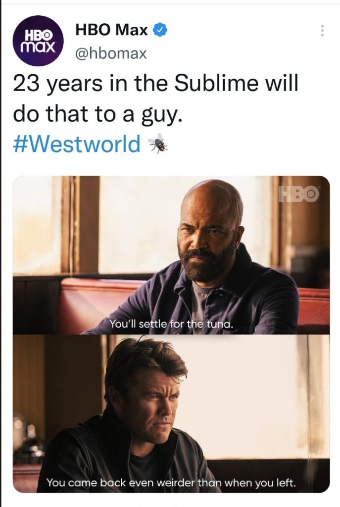 HBO Max Westworld spoiler on Twitter
