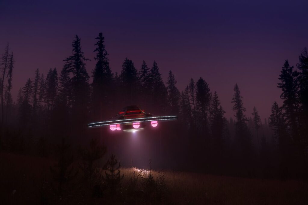 Two new UFO hearings are being planned in Congress. Pictures is a Canva drawing of what a UFO might look like.